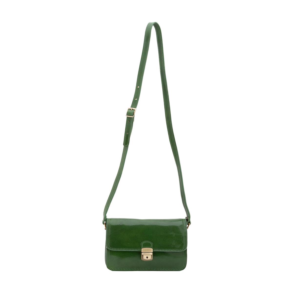 Women's Shoulder Bag Genuine Leather 5516-Green