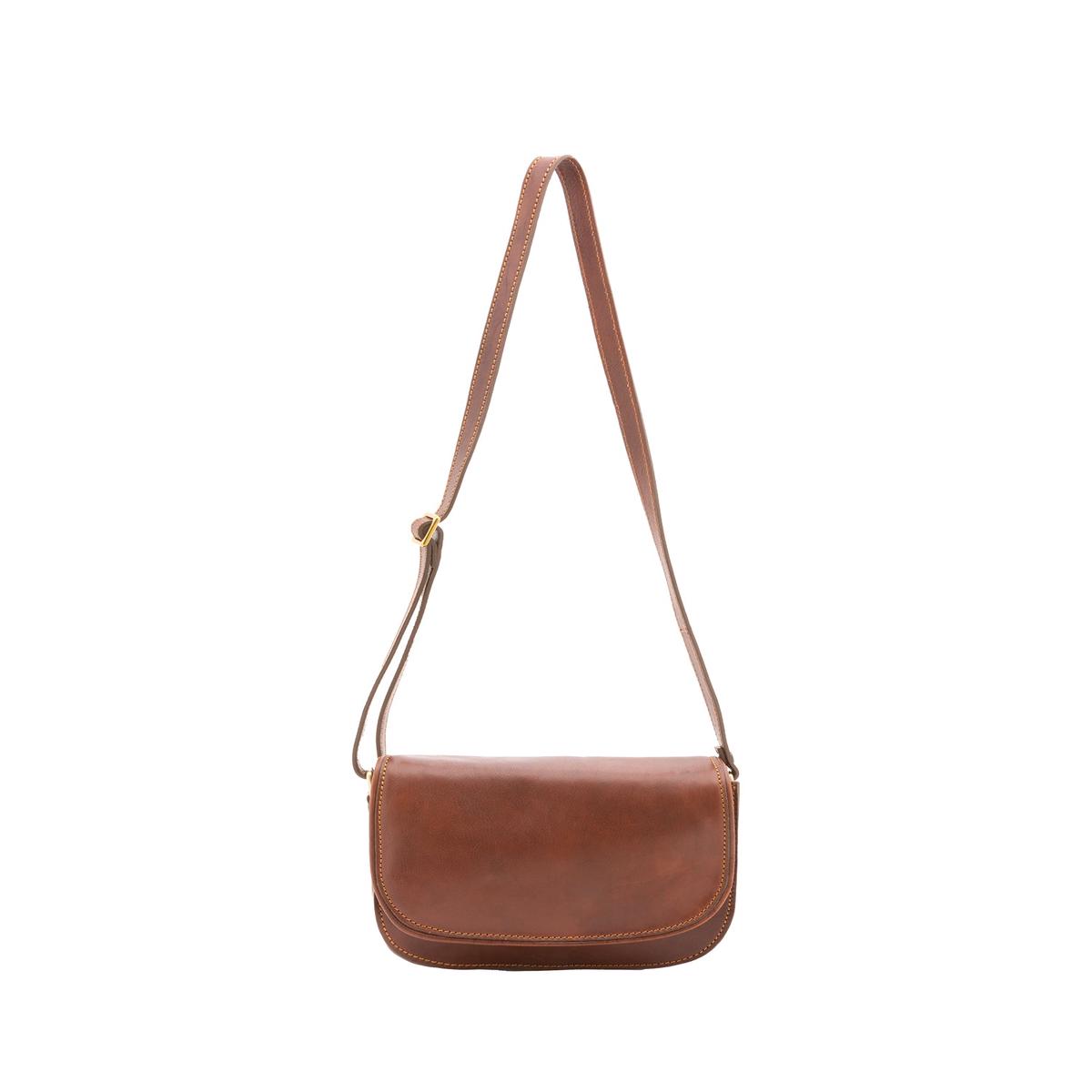 100% Genuine Leather Women's Shoulder Bag 4582-BROWN