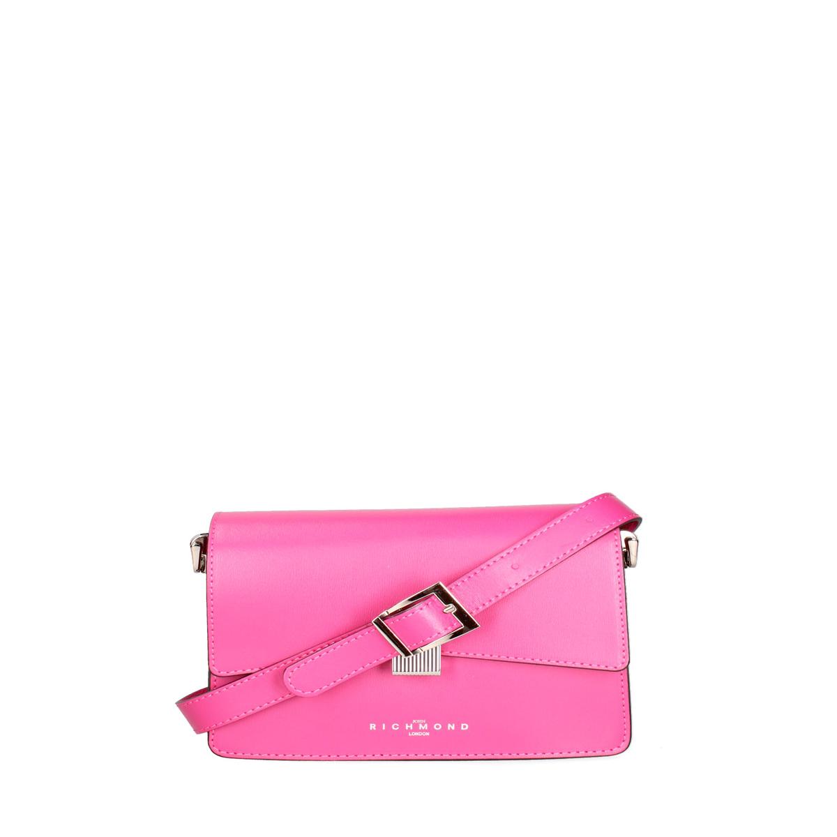 Women's Genuine Leather Shoulder Bag JR-W-1104BX-D. FUXIA-SILVER