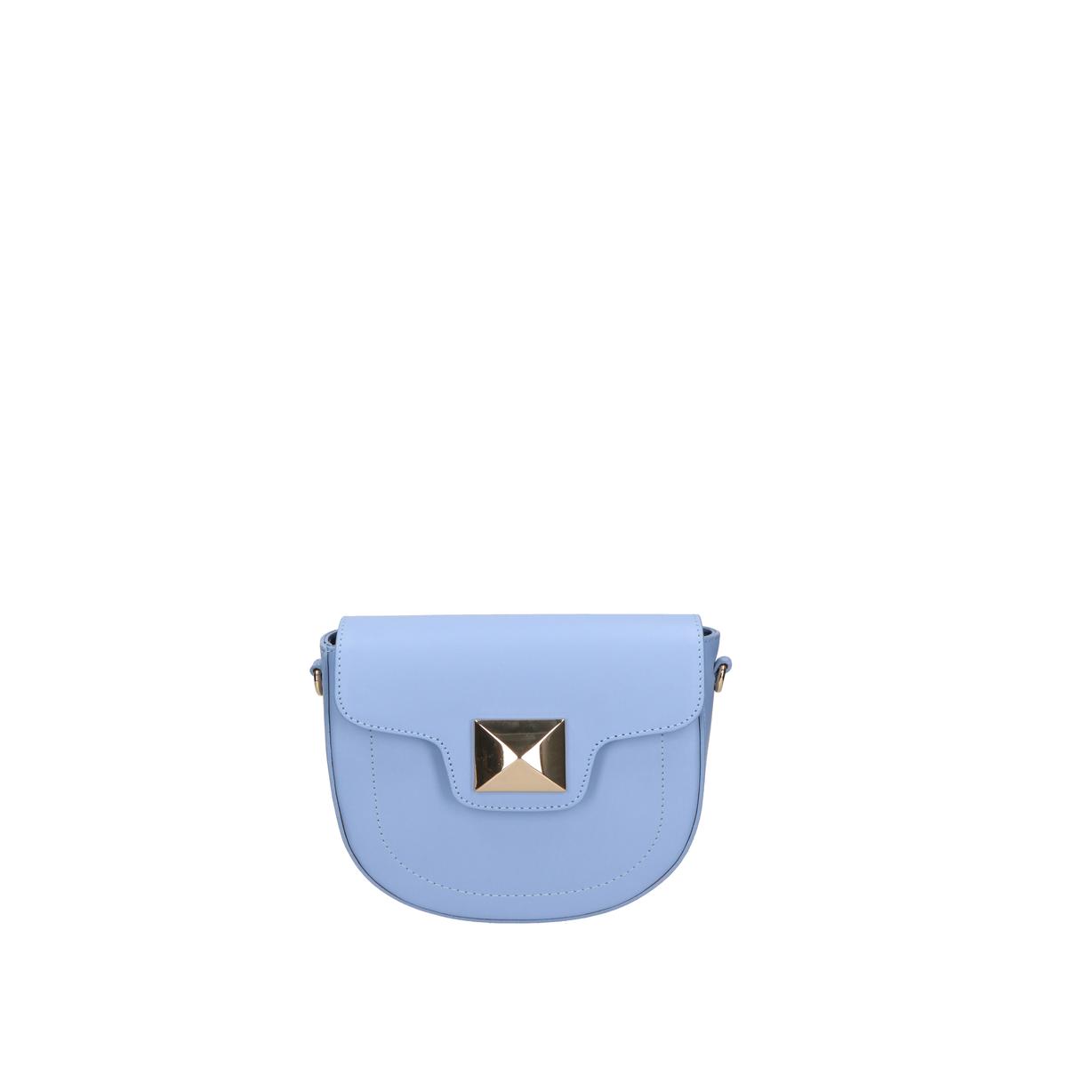 Calista Genuine Leather Shoulder Bag Light Blue