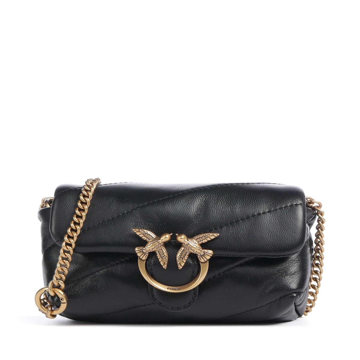 Pinko Love Puff Micro Crossbody bag nero