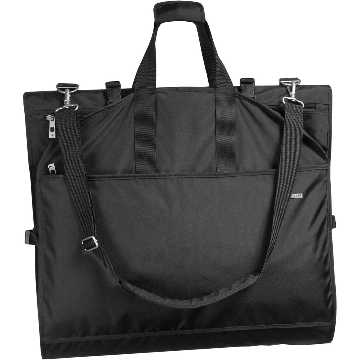 WallyBags 66 Premium Tri-Fold Carry On Destination Wedding Gown Travel Bag with multiple pockets and shoulder strap