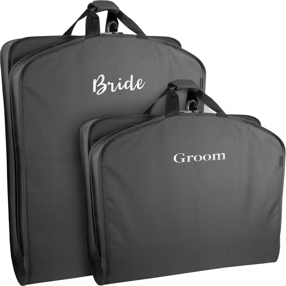 WallyBags Bride & Groom 60 Deluxe Travel Garment Bag and 40" Deluxe Travel Garment Bag