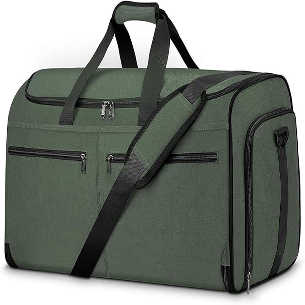 Bukere Garment Bags for Travel, Large Convertible Garment Duffel Bag for Men Women, Shoe Compartment, 2 in 1 Hanging Dress Suitcase Suit Travel Bags