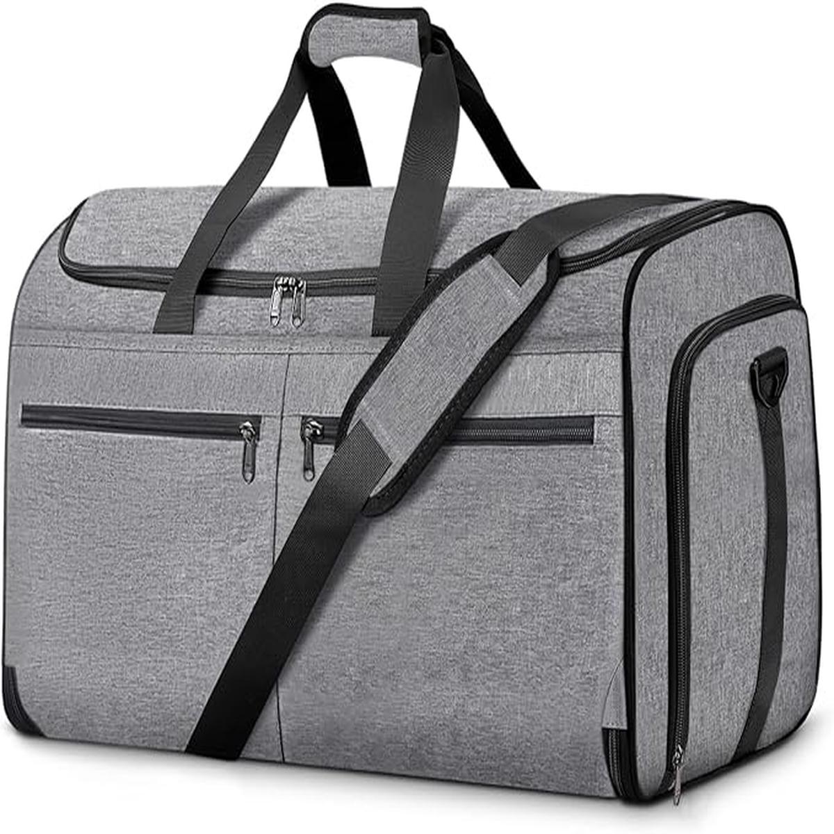 Carry on Garment Bag for Travel, Bukere Convertible Travel Duffel Suit with Shoe Compartment, Detachable Shoulder Strap, 2 in 1 Weekender Men Women