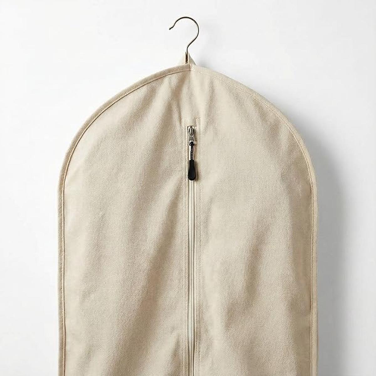 100% Cotton Garment Bag | Long | Breathable Garment Bags for Hanging Clothes | Garment Storage Bag for Long Dresses & Coats Storage | Pack of 1 (42 Inch)